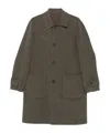 Eleventy Button-fastening Wool Coat In Green
