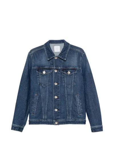 Eleventy Button-fastening Denim Jacket In Blue