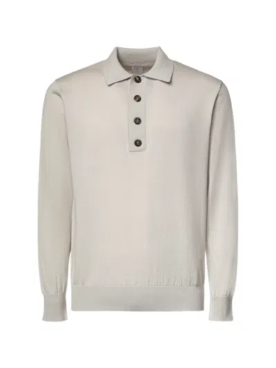 Eleventy Button-fastening Knitted Sweater In Neutral