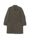 Eleventy Button-fastening Wool Coat In Multi