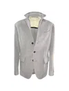 Eleventy Button-front Cashmere Coat In Gray