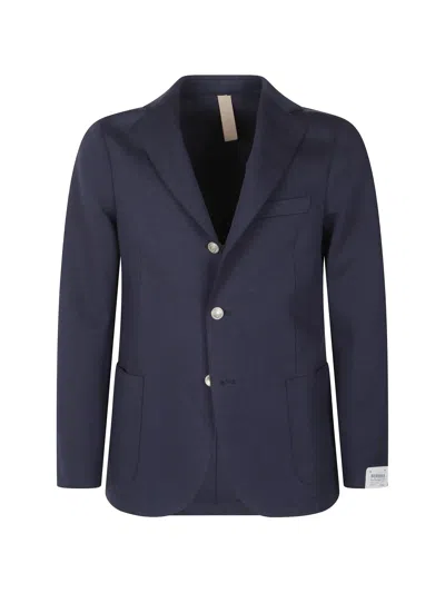 Eleventy Button-front Wool Blazer In Blue