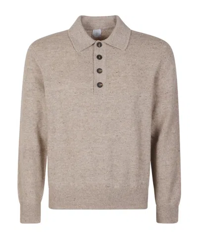 Eleventy Button-placket Polo-collar Polo Shirt In Multi