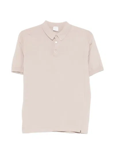 Eleventy Buttonred Polo Shirt In Neutral
