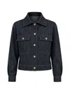 Eleventy Button-up Denim Jacket In Black