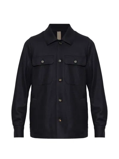 Eleventy Button-up Pocket-detail Shirt In Blue