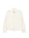 Eleventy Button-up Wool Jacket In White