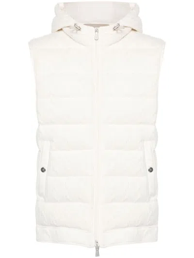 Eleventy Cable-knit Gilet In White