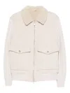 Eleventy Cable-knit Jacket In White