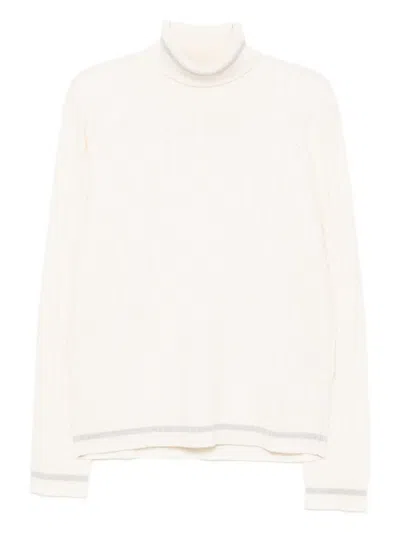 Eleventy Cable-knit Jumper In White