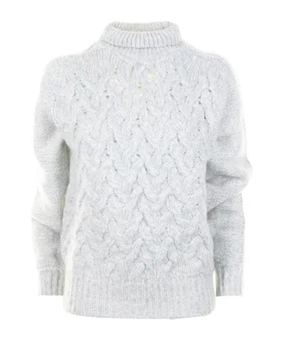 ELEVENTY CABLE-KNIT TURLTENECK SWEATER