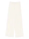 Eleventy Cable-knit Wool Trousers In Neutral