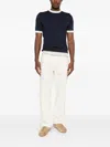 Eleventy Cable-knit T-shirt In Blue