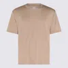 Eleventy Camel Cotton Blend T-shirt