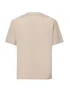 Eleventy Mens Sand And Lt. Gray Double-layered Crewneck Cotton T-shirt Xxl