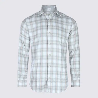 Eleventy Relaxed Plaid Long Sleeve Button-down Shirt In Blue