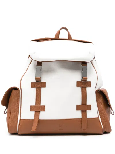 Eleventy Canvas Backpack In Brown