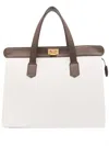 Eleventy Canvas Tote Bag In Neutrals