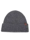 Eleventy Ribbed Knit Beanie In Gray