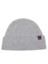Eleventy Ribbed Knit Hat With Folded Cuff In Gray