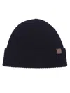 Eleventy Ribbed Knit Hat With Folded Cuff In Black