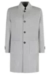 Eleventy Light Grey Mp Reversible Coat In Gray