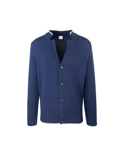 ELEVENTY CARDIGAN IN LANA BLU