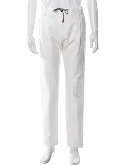 Pre-owned Eleventy Cargo Pants In White