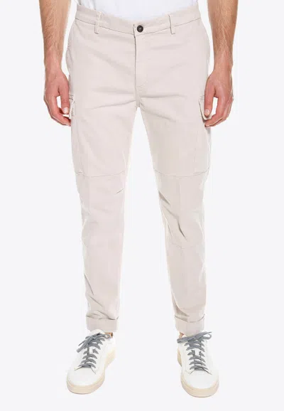 Eleventy Cargo Pants With Logo-patch In Nude