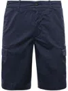 Eleventy Cargo Bermuda Shorts With Flap And Side Pockets In Blue