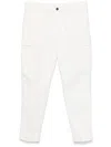 Shop Eleventy Cargo Trousers In 白色