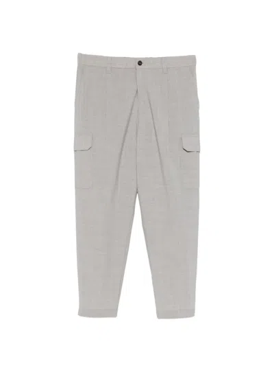 Eleventy Cargo Trousers In Metallic