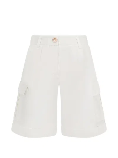 Eleventy Kids' Cargo-pocket Shorts In White