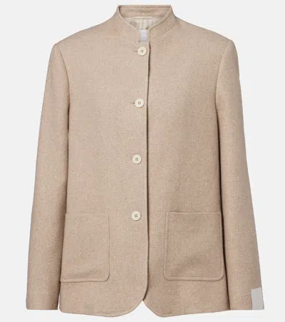 Eleventy Cashmere And Silk Jacket In Brown