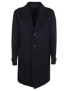 Eleventy Cashmere Blend Wool Coat In Black