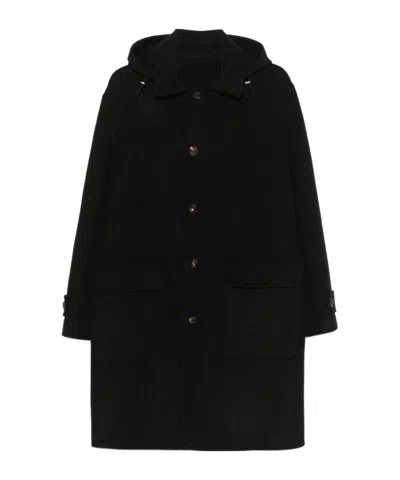 Eleventy Cashmere Coat In Black