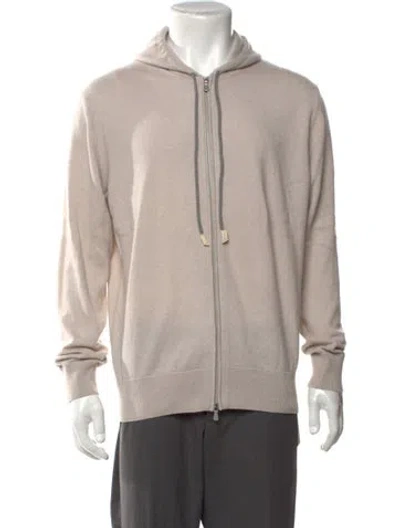 Pre-owned Eleventy Cashmere Crew Neck Hoodie In Neutrals