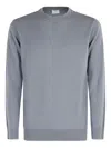 Eleventy Sugar Paper ml Tipping Crewneck Sweater In Gray