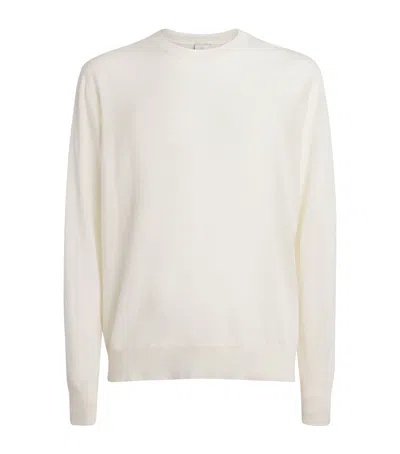Eleventy Cashmere Crew-neck Sweater In White