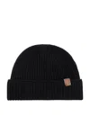 Eleventy Ribbed Cashmere Beanie In Black