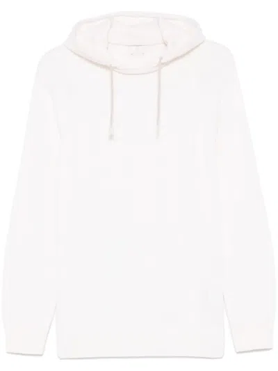 Eleventy Cashmere Hoodie In 白色