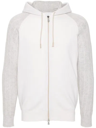 Eleventy Cashmere Hoodie In Beige