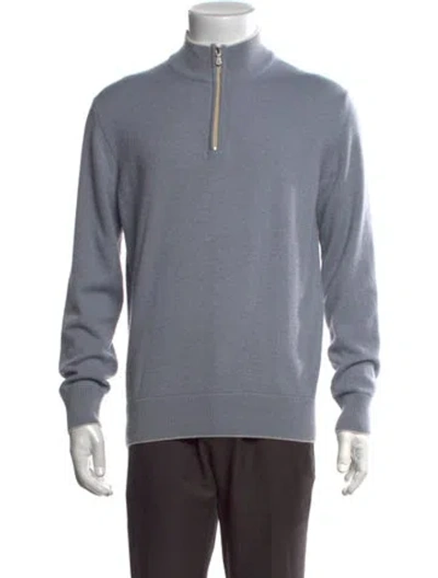 Pre-owned Eleventy Cashmere Mock Neck Pullover In Grey
