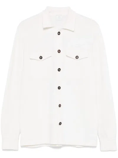 Eleventy Cashmere Overshirt In 白色