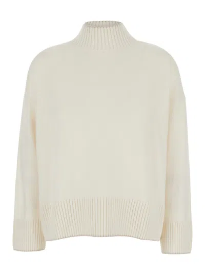 Eleventy Cashmere Round Neck Pull In White