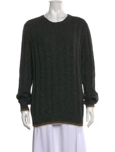 Pre-owned Eleventy Cashmere Scoop Neck Sweater In Green