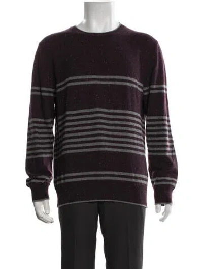 Pre-owned Eleventy Cashmere Striped Pullover In Purple