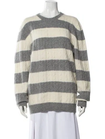 Pre-owned Eleventy Cashmere Striped Sweater In Gray