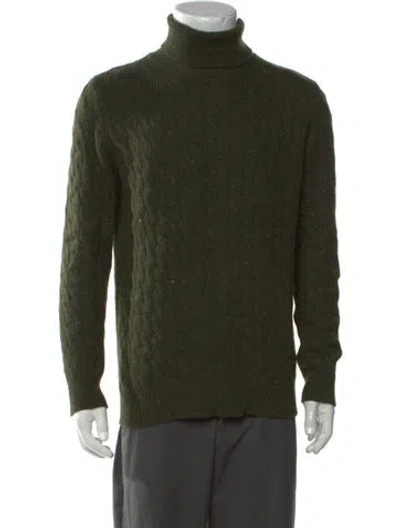 Pre-owned Eleventy Cashmere Turtleneck Pullover In Green