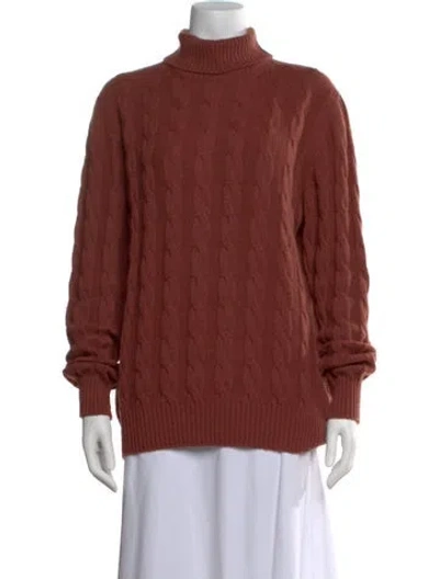 Pre-owned Eleventy Cashmere Turtleneck Sweater In Red